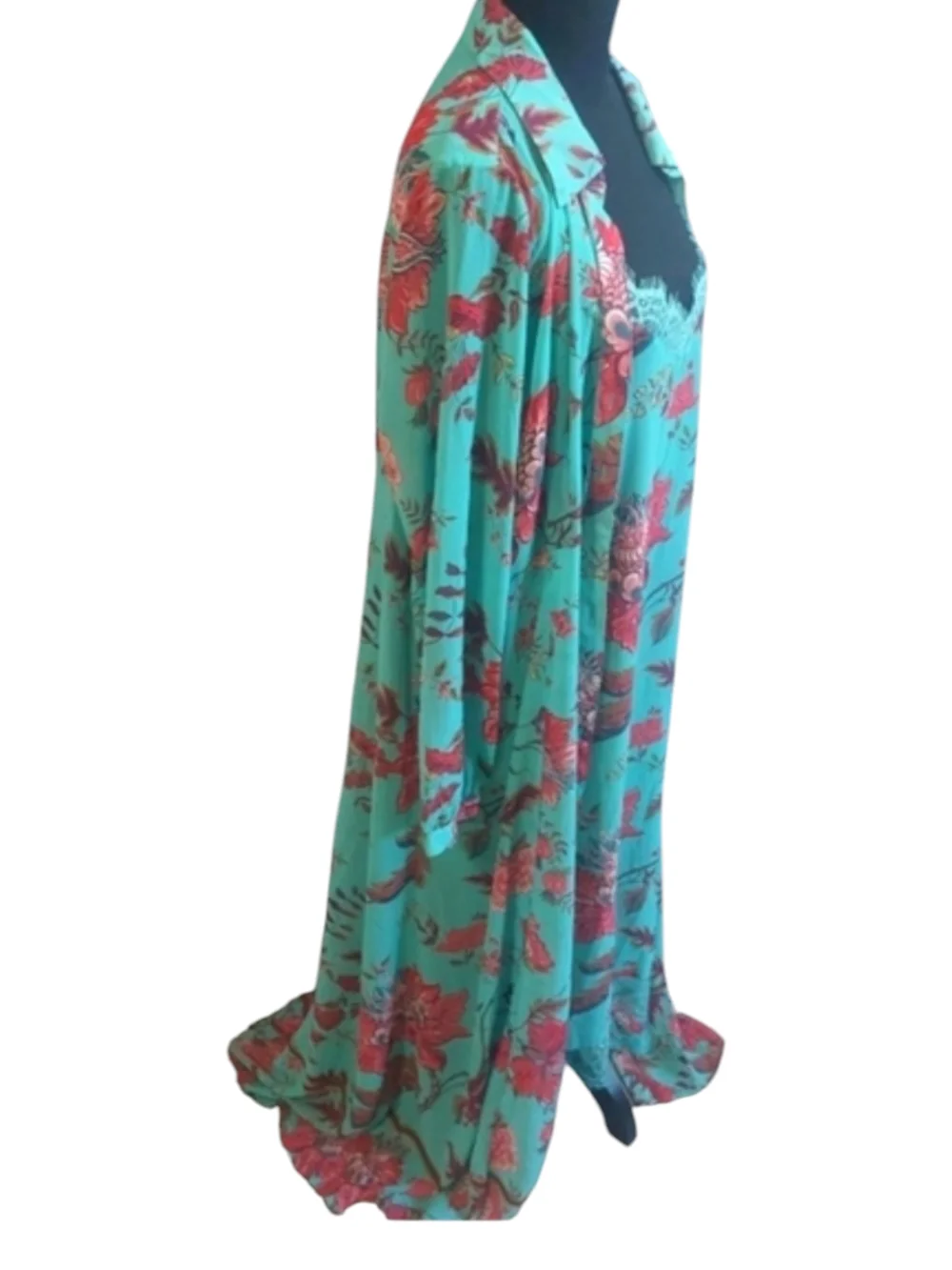 Soft Surroundings Blair Dress Maxi 2- piece Slip Duster Vacation Cruise - Picture 5 of 13